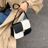 Square Shoulder Bag PU Leather Purses Messenger Bags