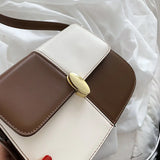 Square Shoulder Bag PU Leather Purses Messenger Bags