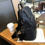 Women PU Leather Large Capacity Backpack Water-proof Travel Bag