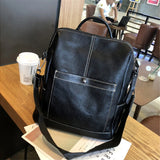 Women PU Leather Large Capacity Backpack Water-proof Travel Bag