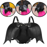 Bat Wing Backpack Goth Punk Leather Daypack Lace Wing Bag