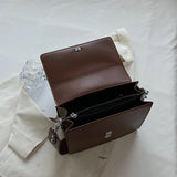 Brown Coffee Crossbody Bag Retro PU Leather Shoulder Bag Women Handbag