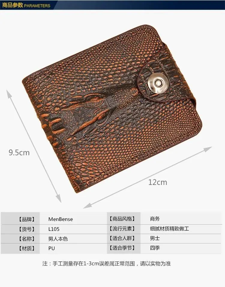 Brown Crocodile Wallets Small Vintage Bag