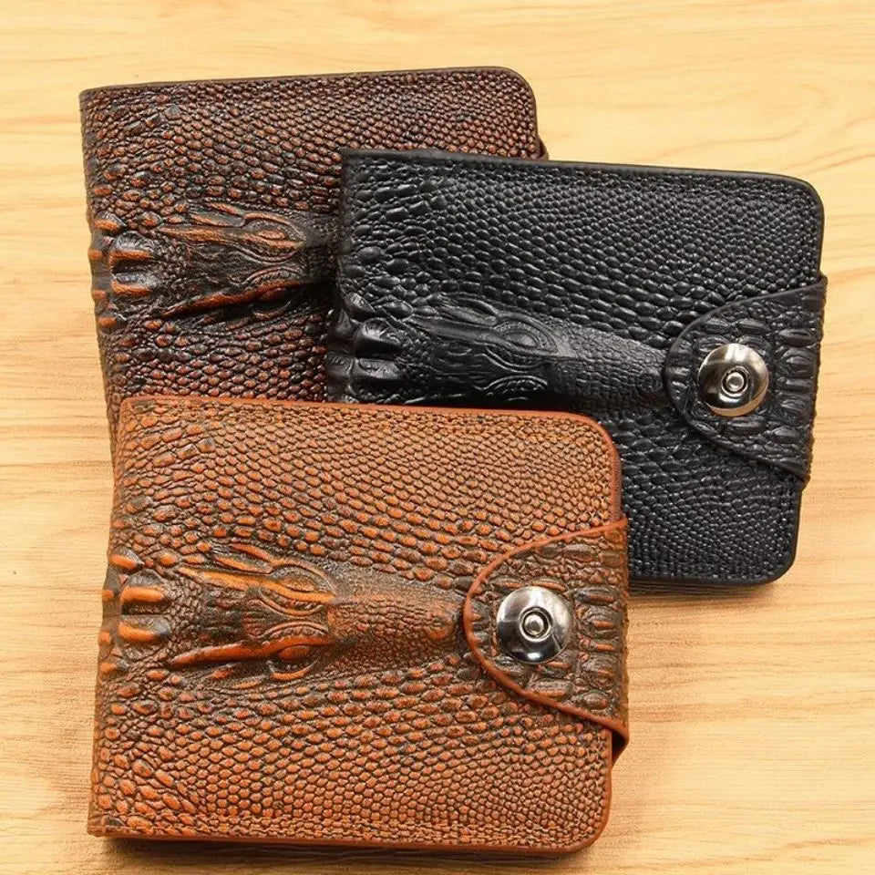 Brown Crocodile Wallets Small Vintage Bag
