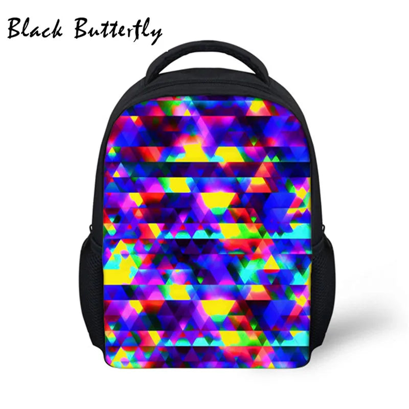 Colorful Pattern Student Backpack Kids School Bag 3-8 Year