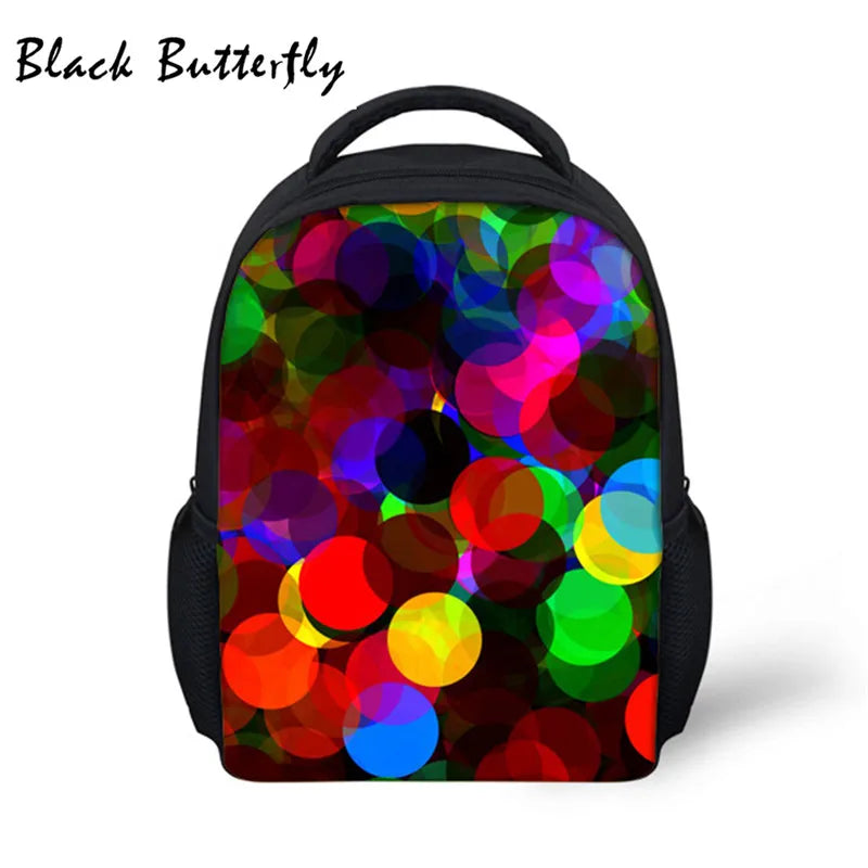Butterfly Student Backpack Kids School Bags Colorful Pattern Children Book Bag K