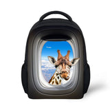 Butterfly Student- Giraffe Pattern Kids School Backpack