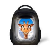 Butterfly Student- Giraffe Pattern Kids School Backpack