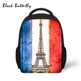 Eiffel Tower Pattern Kids School Backpack
