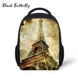 Eiffel Tower Pattern Kids School Backpack