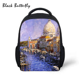 Butterfly Student- Bags Backpack Kids School Bags Ta Mahal Pattern