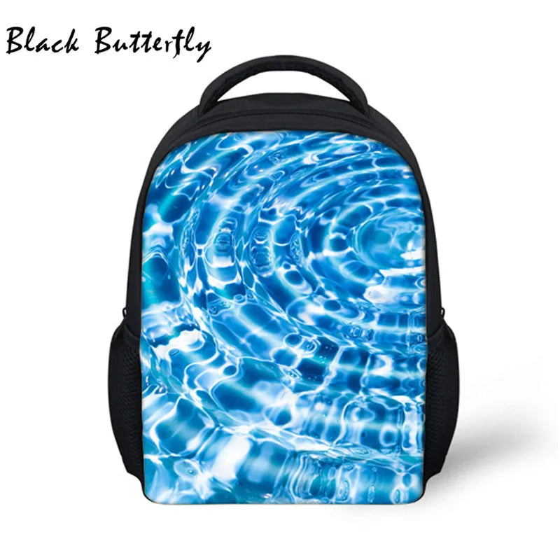 Butterfly Student Backpack Kids School Bags Water Colorful