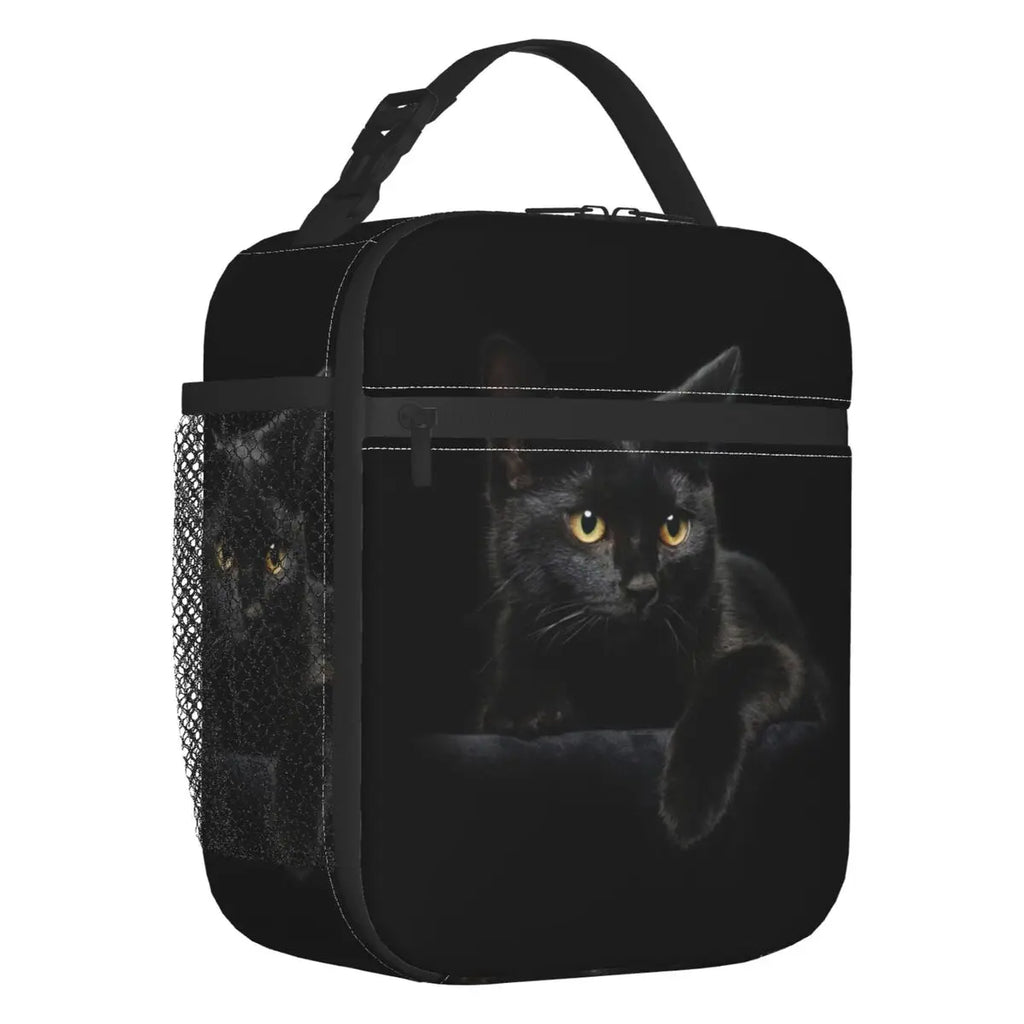 Cat Insulated Lunch Bags for Women Kitty Animal Lover Thermal Cooler