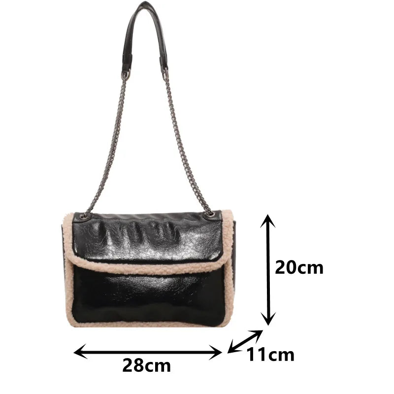 Soft Leather Crossbody Bag Flap Messenger Bag for Women