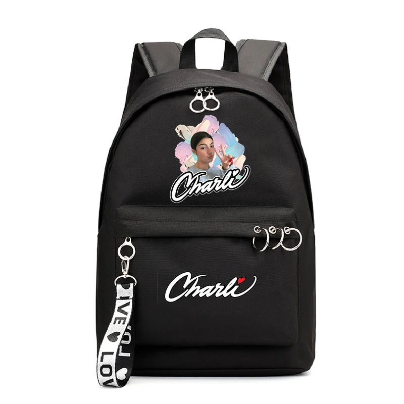 Charli DAmelio Printed Backpack School Bag Rucksack