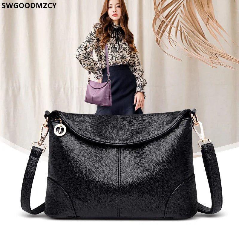 Leather Tote Bag Crossbody Shoulder Bag Women