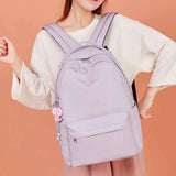 Nylon Laptop Capacity Junior High School Female Students Daily Class Backpack