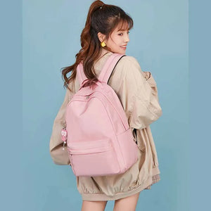 Nylon Laptop Capacity Junior High School Female Students Daily Class Backpack