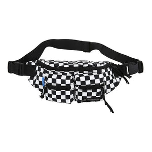 Plaid Crossbody Bag Nylon Sports Shoulder Bag Hip Hop Handbag