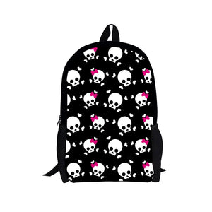 Skull Backpack for Girls Student Kids Bagpack