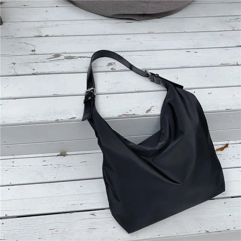 Women Nylon Shoulder Bag Large Capacity Underarm Tote Casual Crossbody Handbag
