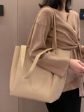 Large Capacity Tote Bag for Women Soft Pu Leather Shoulder Handbag