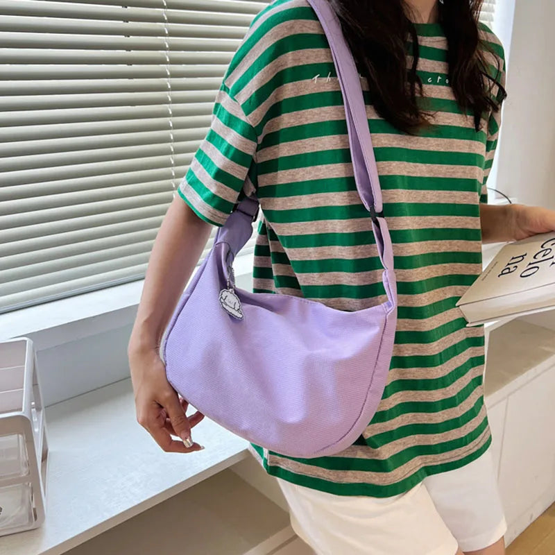 Women Canvas Shoulder Bags Large Capacity Messenger Handbags