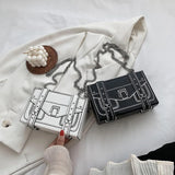 Casual Women Crossbody Shoulder Bag Chain Clutch Purse PU Leather