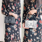 Casual Women Crossbody Shoulder Bag Chain Clutch Purse PU Leather