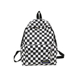 Plaid Student Backpack Large Capacity Lightweight