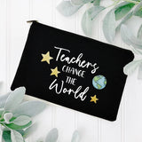 Blessed Teacher Portable Cosmetic Bag Pencil Bag Gift Zipper Beauty Case