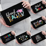 Blessed Teacher Portable Cosmetic Bag Pencil Bag Gift Zipper Beauty Case