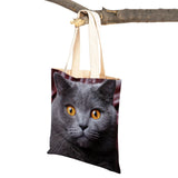 British Shorthair Casual Shopping Bag Women Double Print Cat Pet An