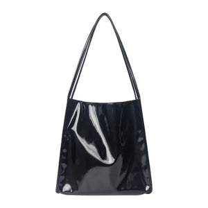Patent Leather Shoulder Bag Large Capacity Tote Top Handle Purse