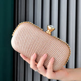 Stripes Evening Clutch Purse Diamond Handbags Small Phone Bag