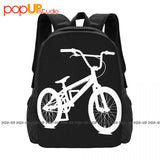 Bmx Silhouette Boys Girls Stunt Bicycle Cycle Backpack Large Capacity Print