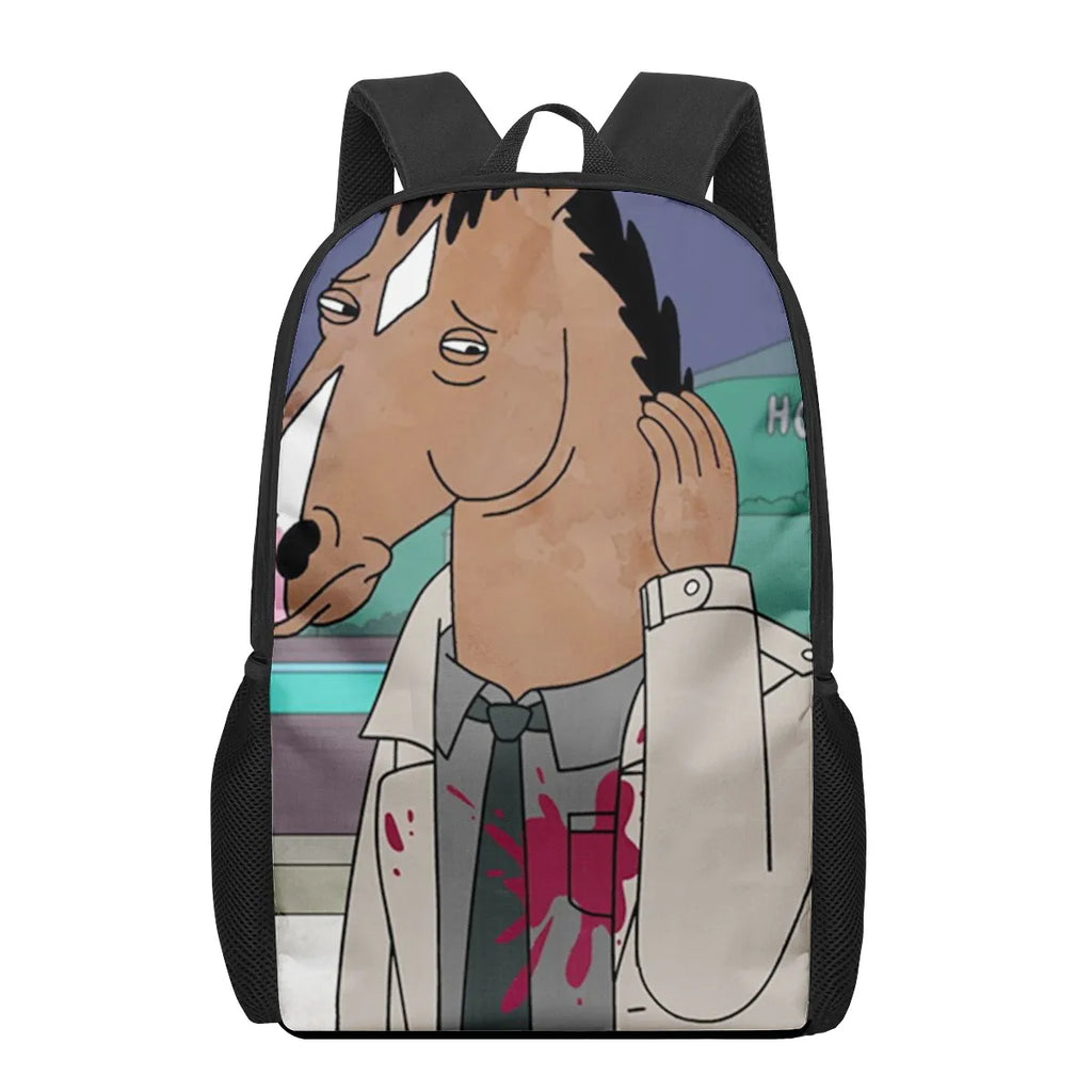 Bo Jack Horseman 3D Pattern School Bag for Children Girls Boys