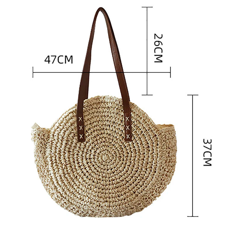 Bohemia Woman Straw Shoulder Bags Large Capacity Tote Bag