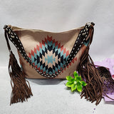 Bohemian Tassel Shoulder Bag Canvas Crossbody Tote