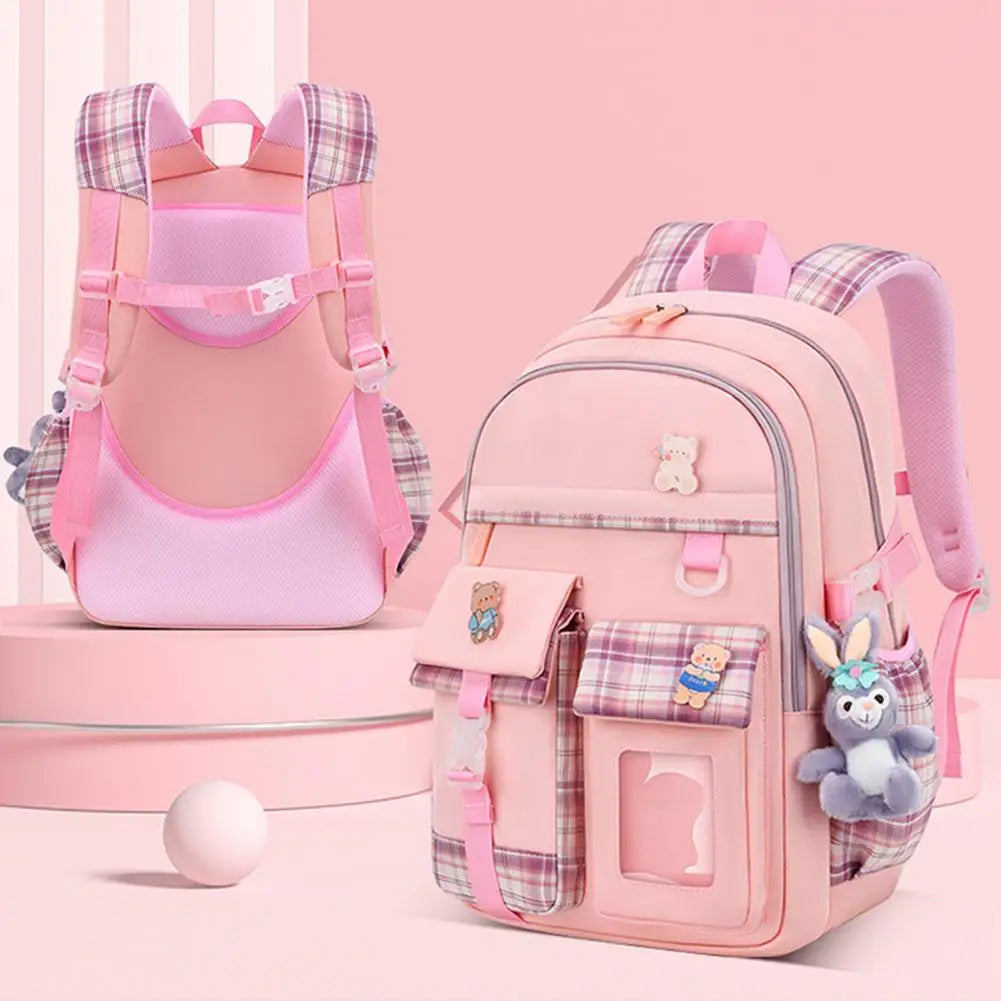 Smooth Zipper Spacious School Bag for Primary Students