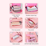 Smooth Zipper Spacious School Bag for Primary Students