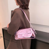Boston Bright Leather Underarm Shoulder Bag Women's Handbag