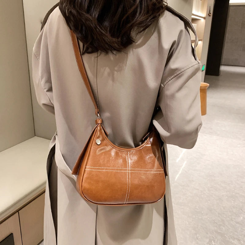Boston Leather Shoulder Bag Women's Handbag Crossbody Bag