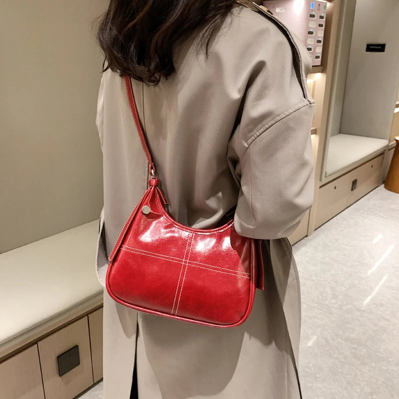 Boston Leather Shoulder Bag Women's Handbag Crossbody Bag