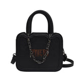 Boston Leather Women's Shoulder Bag Crossbody Handbag Chain Messenger Tote Bag