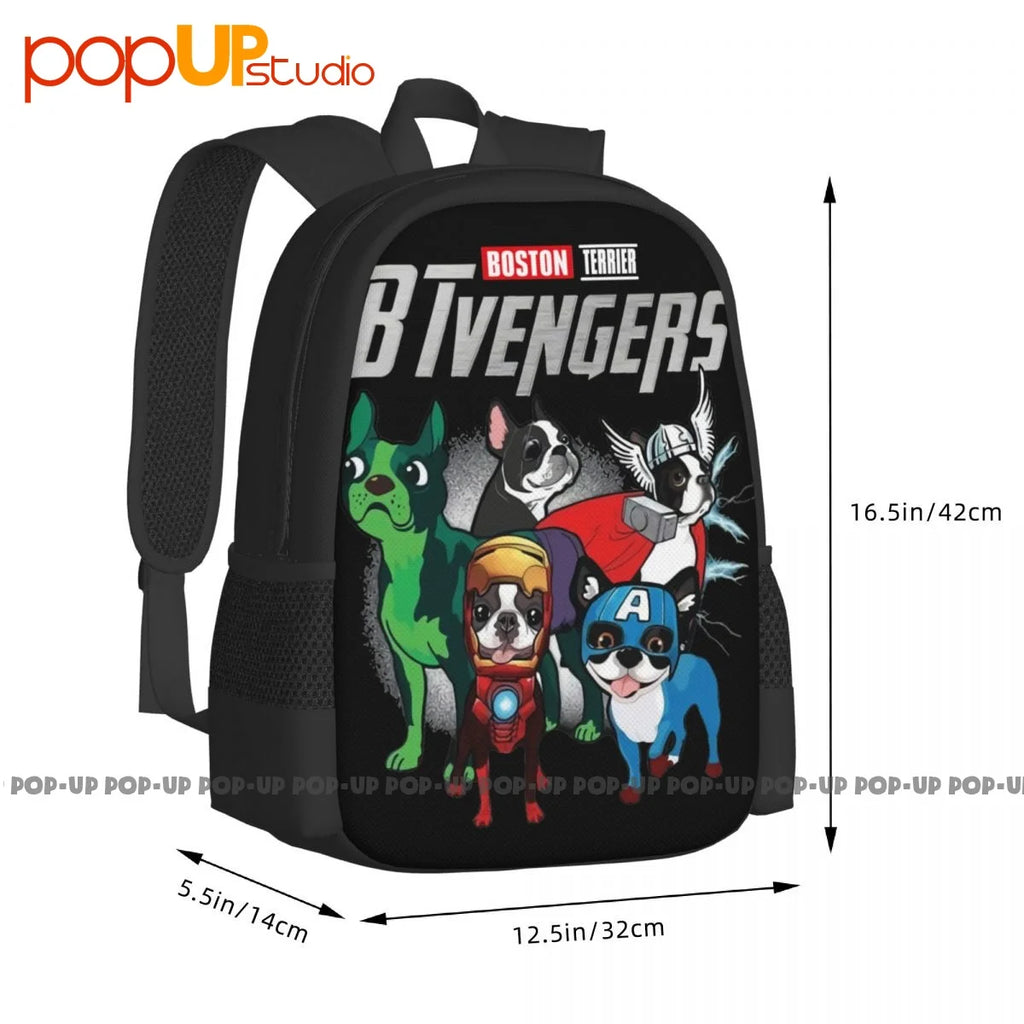 Boston Terrier Btvengers Backpack Large Capacity Print Training Gymnast Bag
