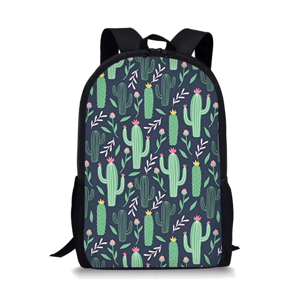 Botany Printing Backpack for School Girls Travel Bag