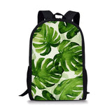 Botany Printing Backpack for School Girls Travel Bag