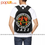 Bourbon Street Jazz Backpack Large Capacity Print Gym Bag