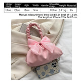 Bow Handbag Crossbody Bags for Women Pleated Shoulder Bag Wedding Party Evening
